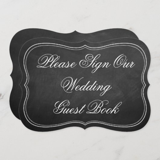 お客さま結婚のChalkboardサインを (正面/裏面)