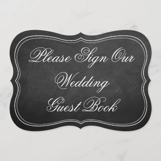 お客さま結婚のChalkboardサインを (正面)