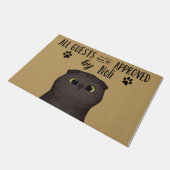 お客は猫の許可をカスタマイズ得て ドアマット (アングル)