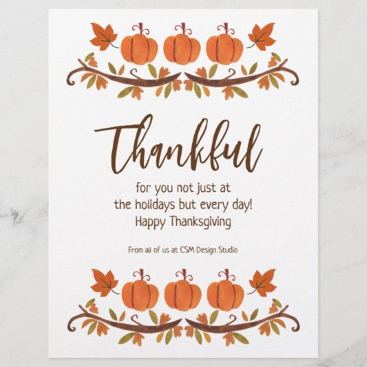 お客カスタム様への感謝の気持ち チラシ (正面)