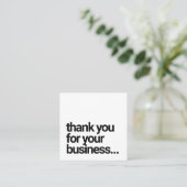 お客ミニマル様に感謝 スクエア名刺 (スタンド正面)