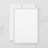 お客モダンさま可愛い黒いかだ サンキューカード (裏面)