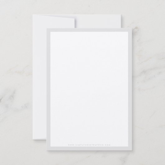 お客モダンさま可愛い黒いかだ サンキューカード (裏面)