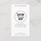 お客モダン様のロゴロイヤリティ報酬カード ロイヤリティカード (裏面)