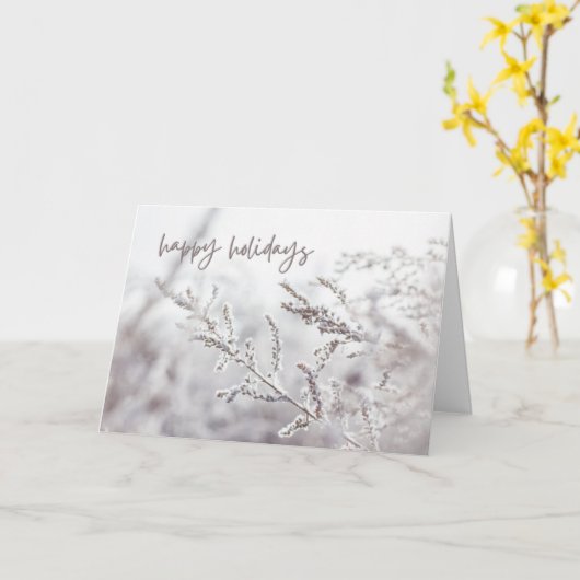 お客様およびクライアント向けのハッピーホリデイズカード カード (黄色い花)