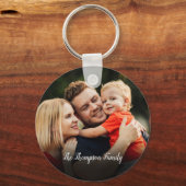 お客様お気に入りのの2枚の家族の写真 キーホルダー (正面)
