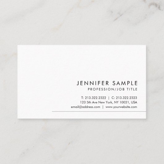 お客様お洒落のモダンデザインテンプレート エレガント 名刺 (裏面)