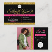 お客様お礼のパッケージの挿入と割引カード  名刺 (正面/裏面)