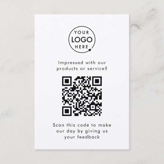 お客様からのフィードバック |クラフ素朴トQRコードビジネス エンクロージャーカード (正面)
