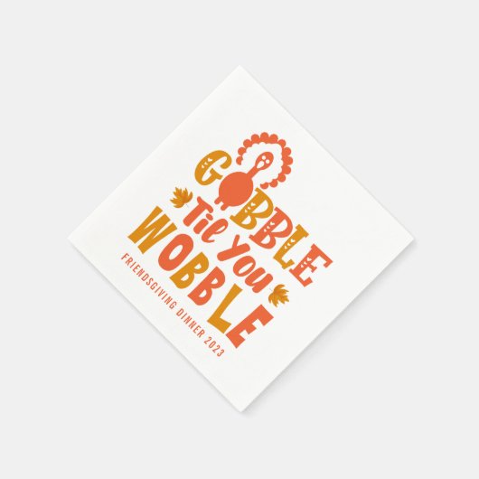 お客様がぐらつかれるまで、友情あるディナーがゴブルに スタンダードカクテルナプキン (角)