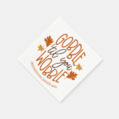 お客様がぐらつかれるまで、友情あるディナーがゴブルに スタンダードカクテルナプキン (角)