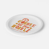 お客様がぐらつかれるまで、友情あるディナーがゴブルに ペーパープレート (アングル)