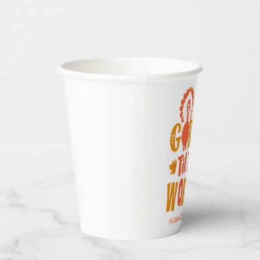 お客様がぐらつかれるまで、友情あるディナーがゴブルに 紙コップ (右)