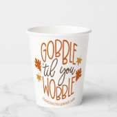 お客様がぐらつかれるまで、友情あるディナーがゴブルに 紙コップ (裏面)