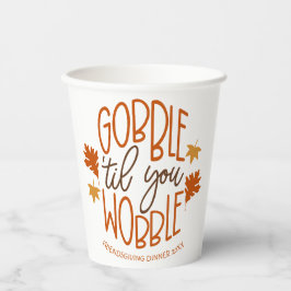 お客様がぐらつかれるまで、友情あるディナーがゴブルに 紙コップ