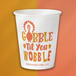 お客様がぐらつかれるまで、友情あるディナーがゴブルに 紙コップ