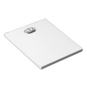 お客様がパーソナライズしたシルバークラウンギフトアイテム ノートパッド (アングル)