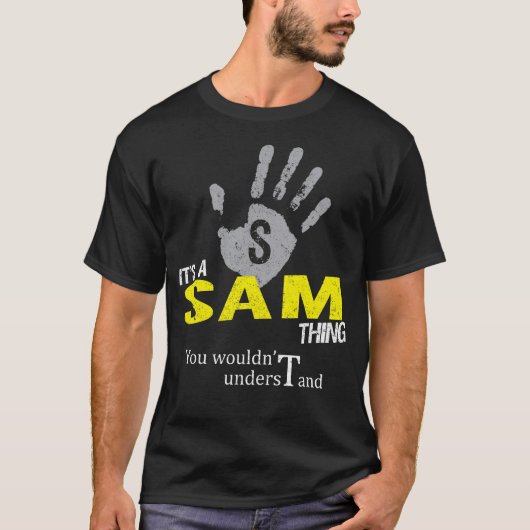 お客様が理解できないのは、SAMです Tシャツ (正面)