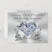 お客様だけの60周年記念招待状、あなたからのメッセージ インビテーションポストカード (正面/裏面)