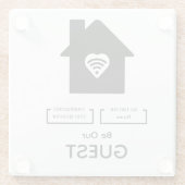 お客様としてお過ごしください WIFI 情報 パスワード ホテル インテリア ガラスコースター (裏面)
