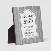 お客様としてご滞在ください WIFI 情報 パスワード フォトプラーク (正面)