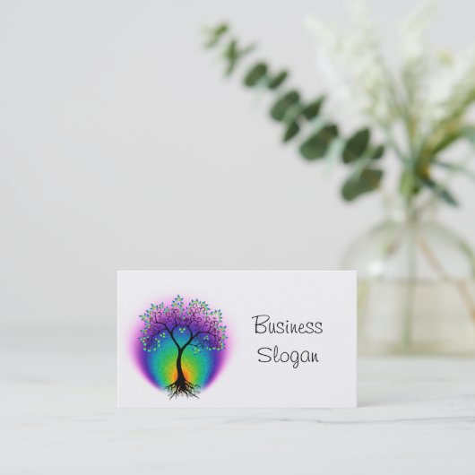 お客様とのつながりを実現するRainbow Tree of Life 名刺 (スタンド正面)