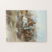 お客様との戦いチャールズ・マリオン・ラッセル ジグソーパズル (横)