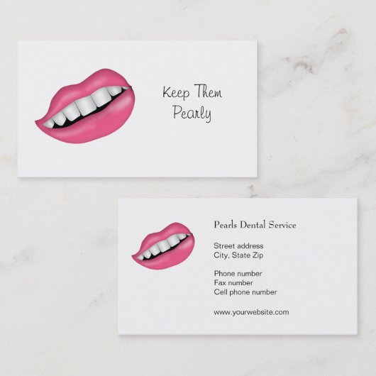 お客様との接続を担当する歯科医院 名刺 (正面/裏面)