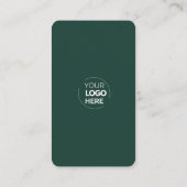 お客様との接続 |ソーシャルメディアQRコードエメラルド 名刺 (裏面)