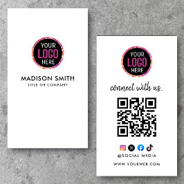 お客様との接続 |ソーシャルメディアQRコードブラックブシン 名刺