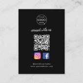 お客様との接続 |ソーシャルメディアQRコードブラック エンクロージャーカード (正面)