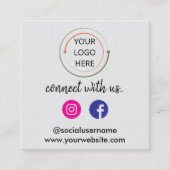 お客様との接続 | ソーシャルメディアQRコーモダンド スクエア名刺 (正面)