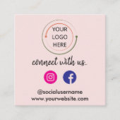 お客様との接続 | ソーシャルメディアQRコーモダンド スクエア名刺 (正面)