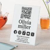 お客様との接続 | ソーシャルメディアQRコーモダンド 台座サイン (インサイチュ)