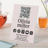 お客様との接続 | ソーシャルメディアQRコーモダンド 台座サイン (インサイチュ)