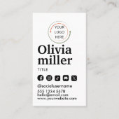 お客様との接続 | ソーシャルメディアQRコーモダンド 名刺 (正面)