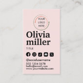 お客様との接続 | ソーシャルメディアQRコーモダンド 名刺 (正面)