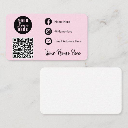 お客様との接続 |ソーシャルメディアQR 名刺 (正面/裏面)