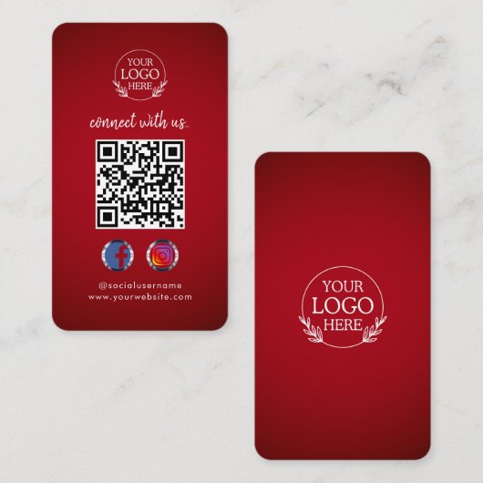 お客様との接続 | ソーシャルメディカスタムアQRコード 名刺 (正面/裏面)