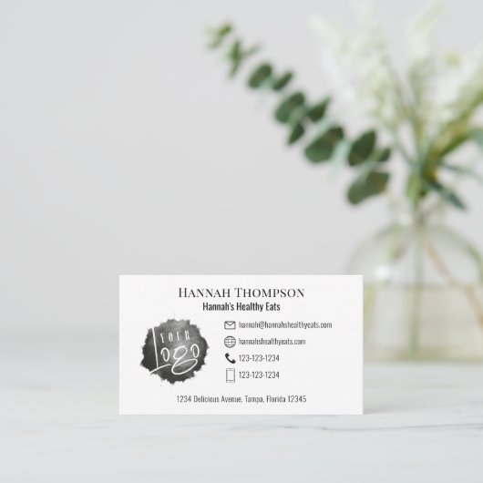 お客様との接続 | QRコードシンプルロゴモダンロゴ 名刺 (スタンド正面)