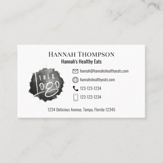 お客様との接続 | QRコードシンプルロゴモダンロゴ 名刺 (正面)