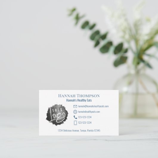 お客様との接続 | QRコードシンプルロゴモダンロゴ 名刺 (スタンド正面)