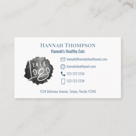 お客様との接続 | QRコードシンプルロゴモダンロゴ 名刺 (正面)