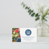 お客様との接続 | QRコードシンプルロゴモダン写真 名刺 (スタンド正面)