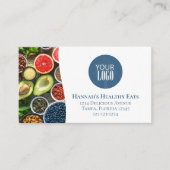 お客様との接続 | QRコードシンプルロゴモダン写真 名刺 (正面)