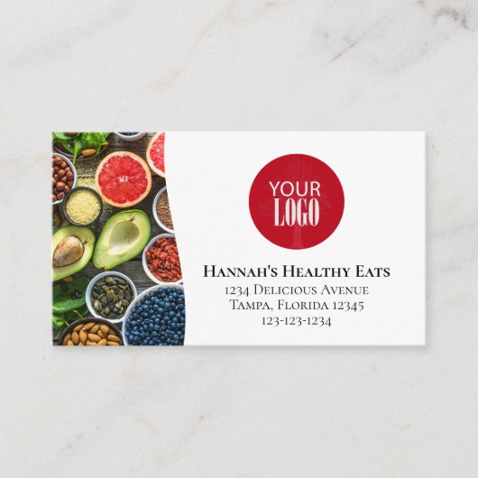 お客様との接続 | QRコードシンプルロゴモダン写真 名刺 (正面)