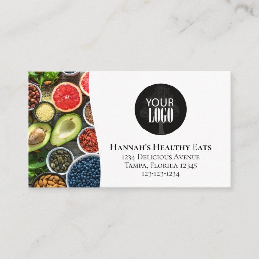 お客様との接続 | QRコードシンプルロゴモダン写真 名刺 (正面)