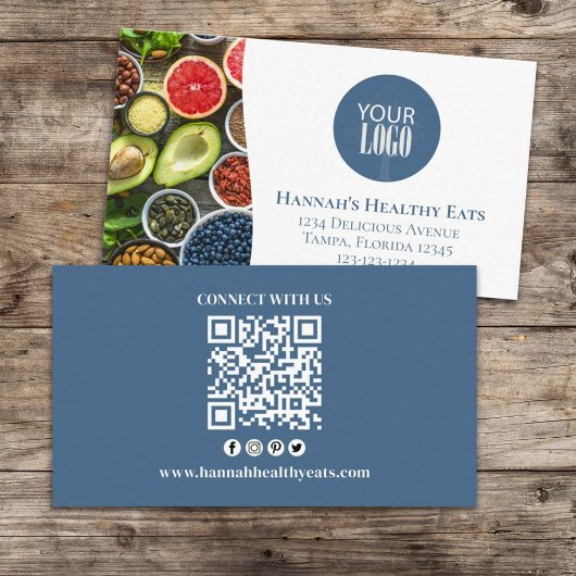 お客様との接続 | QRコードシンプルロゴモダン写真 名刺