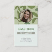 お客様との接続 | QRコード緑茶ロゴビジネス 名刺 (正面)