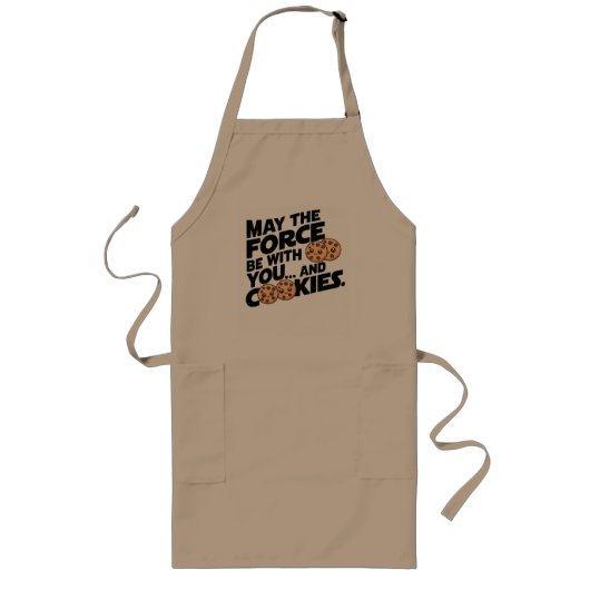 お客様とクッキーが力を合わせている場合 ロングエプロン (正面)